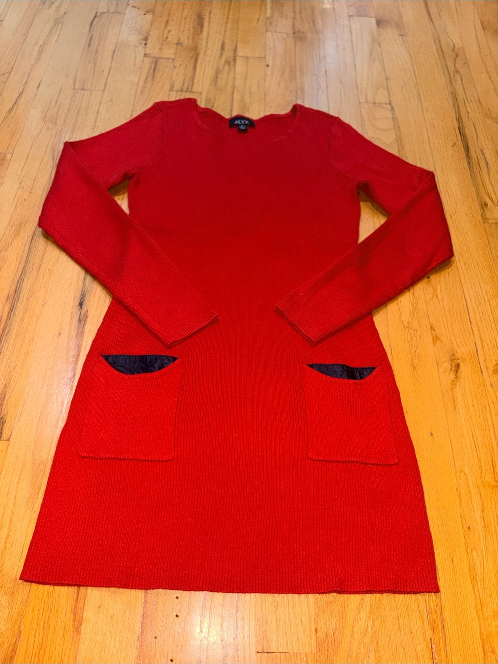 ALYX Red Sweater Dress With Pockets Size Large